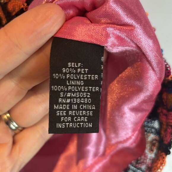 I Madeline Sequin Mini Skirt Sz M Fully Lined Geometric Aztec Design - Picture 7 of 8